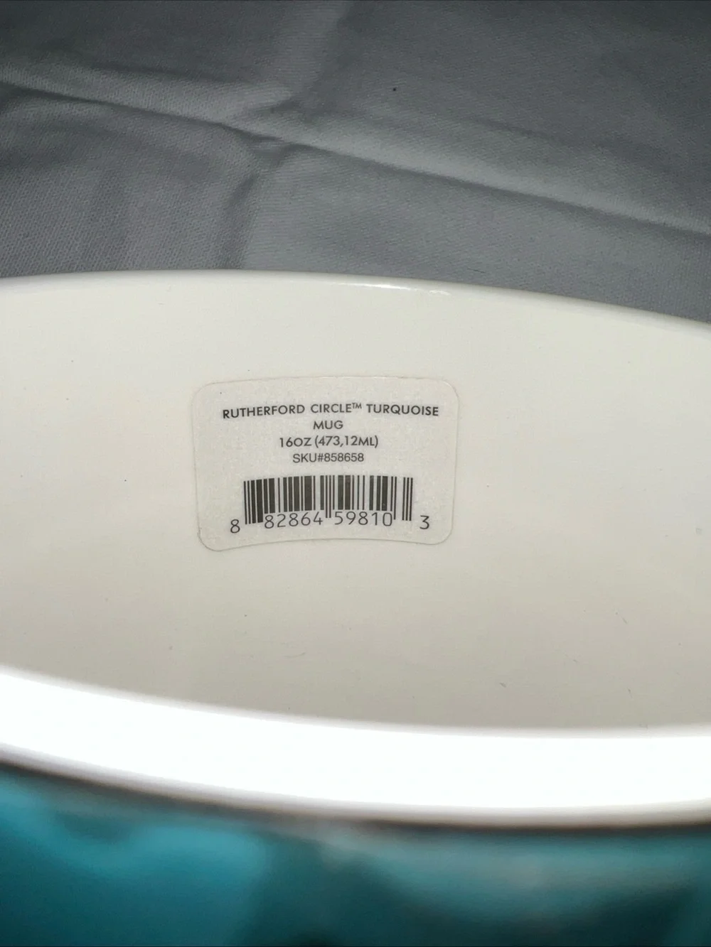 Kate Spade New York Lenox Rutherford Circle Turquoise 16 oz Mug NWT